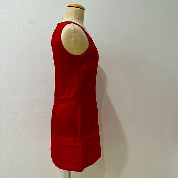 CNC Costume National 100% Silk Red Mini Dress Size 6 Holiday - Picture 3 of 5